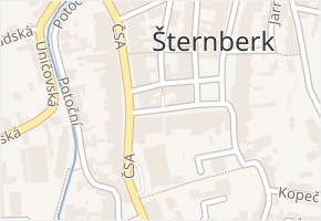 Čechova v obci Šternberk - mapa ulice