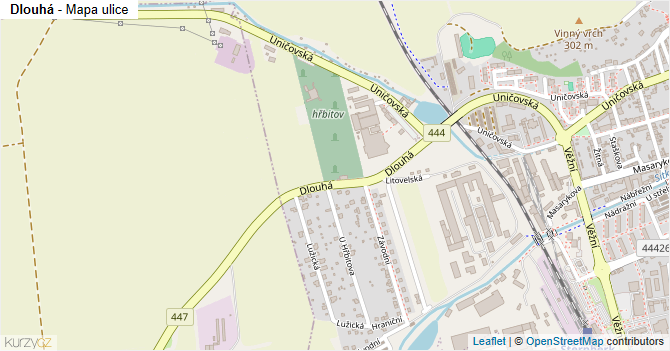 Dlouhá - mapa ulice