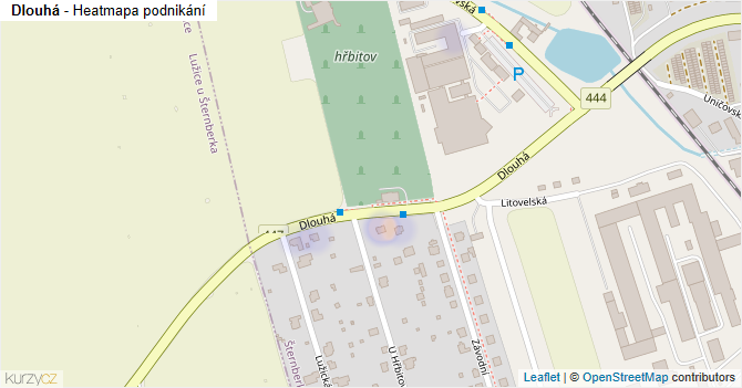 Dlouhá - mapa podnikání