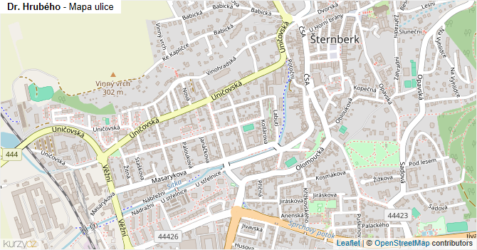 Dr. Hrubého - mapa ulice
