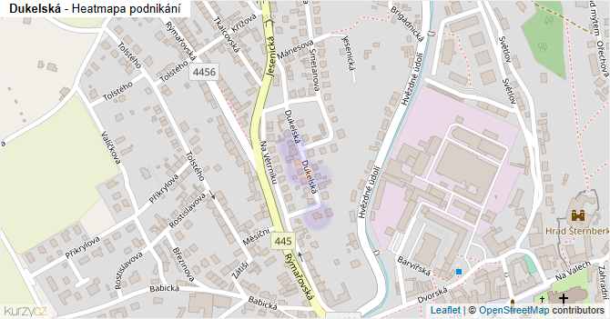 Dukelská - mapa podnikání