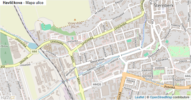 Havlíčkova - mapa ulice