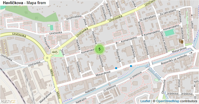 Havlíčkova - mapa firem