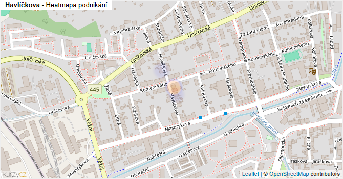 Havlíčkova - mapa podnikání