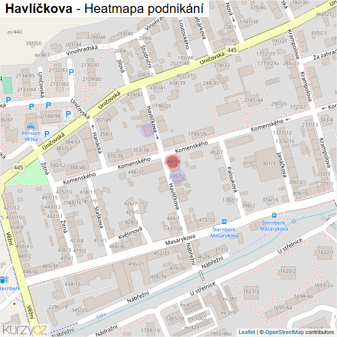 Mapa Havlíčkova - Firmy v ulici.