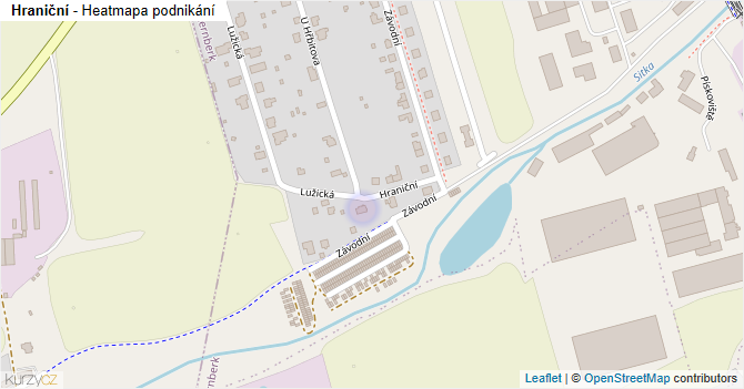 Hraniční - mapa podnikání
