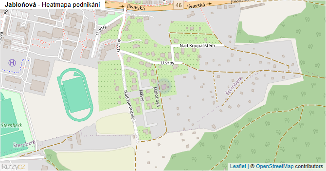 Jabloňová - mapa podnikání