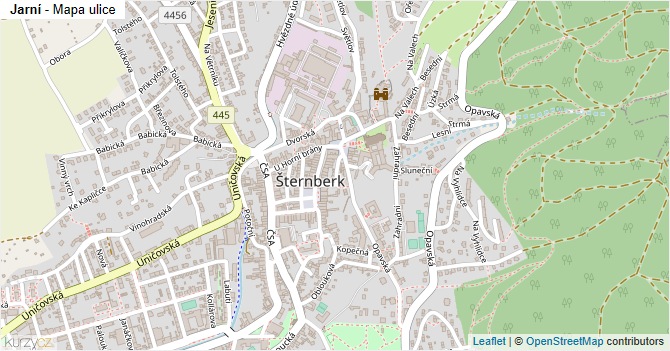 Jarní - mapa ulice