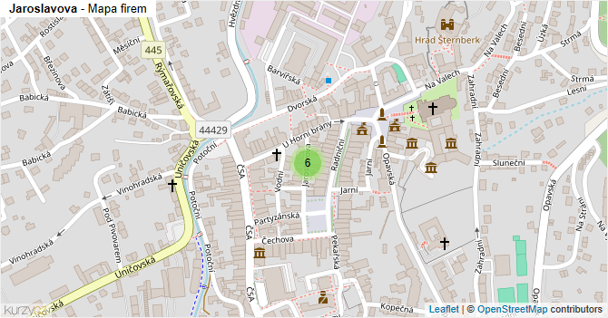 Jaroslavova - mapa firem