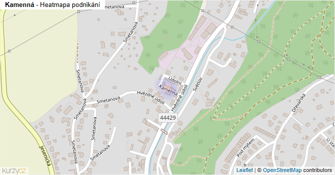 Kamenná - mapa podnikání