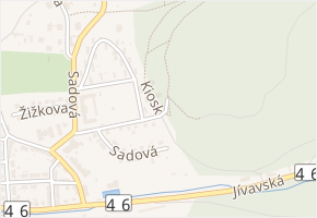 Kiosk v obci Šternberk - mapa ulice