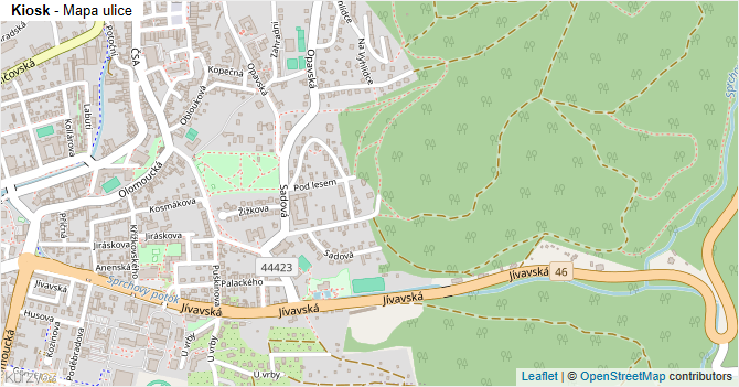 Kiosk - mapa ulice