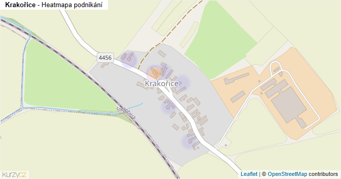 Krakořice - mapa podnikání