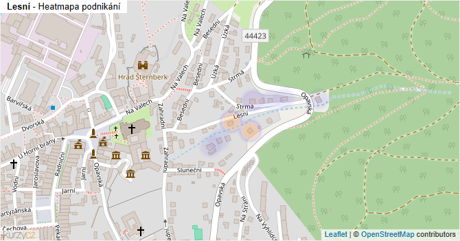 Lesní - mapa podnikání