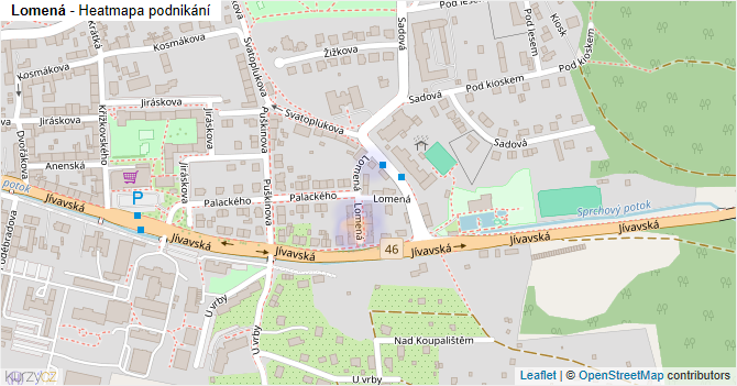 Lomená - mapa podnikání