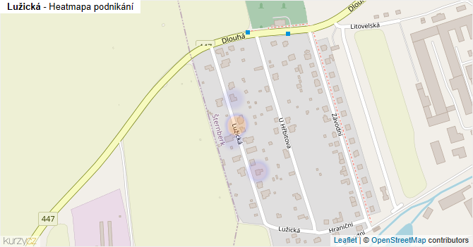 Lužická - mapa podnikání