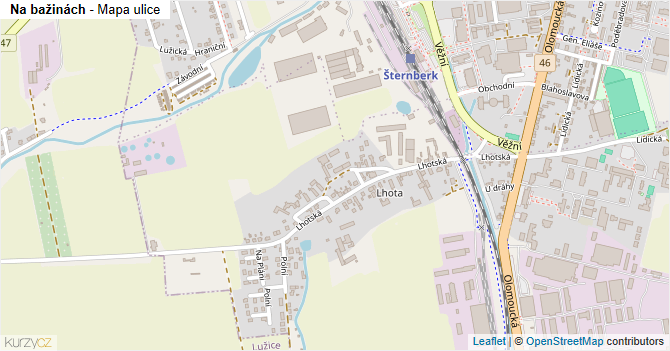 Na bažinách - mapa ulice