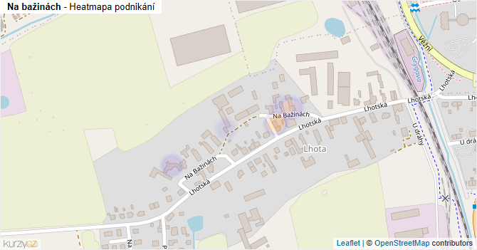 Na bažinách - mapa podnikání