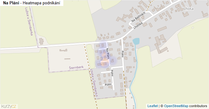 Na Pláni - mapa podnikání