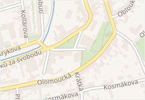 náměstí Svobody v obci Šternberk - mapa ulice