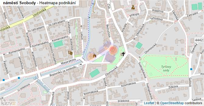 náměstí Svobody - mapa podnikání