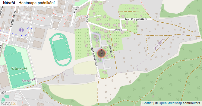 Návrší - mapa podnikání