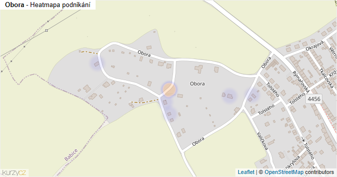 Obora - mapa podnikání
