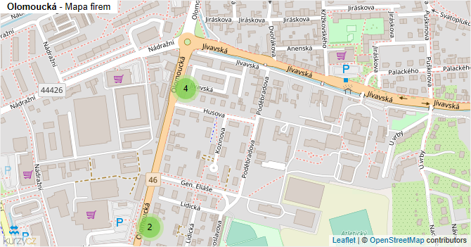 Olomoucká - mapa firem
