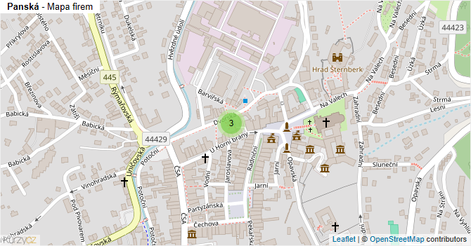 Panská - mapa firem