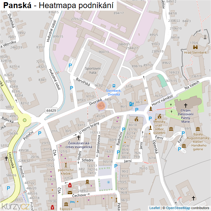 Mapa Panská - Firmy v ulici.