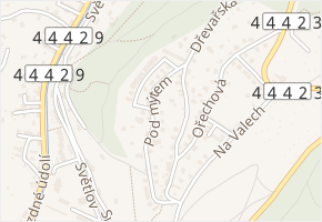 Pod mýtem v obci Šternberk - mapa ulice