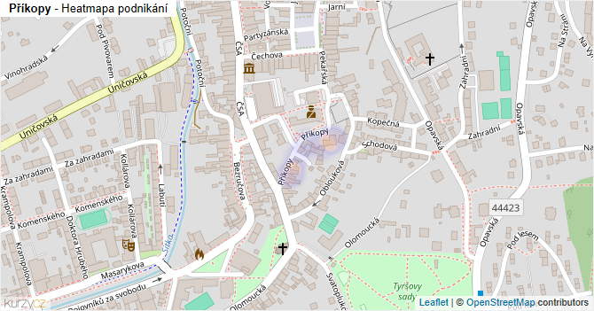 Příkopy - mapa podnikání