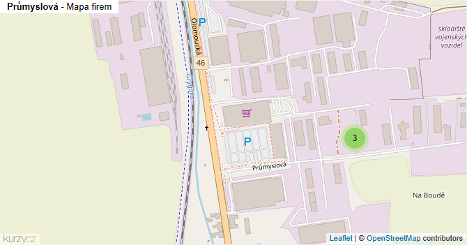 Průmyslová - mapa firem
