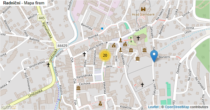 Radniční - mapa firem