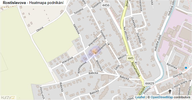 Rostislavova - mapa podnikání