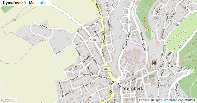 Rýmařovská - mapa ulice