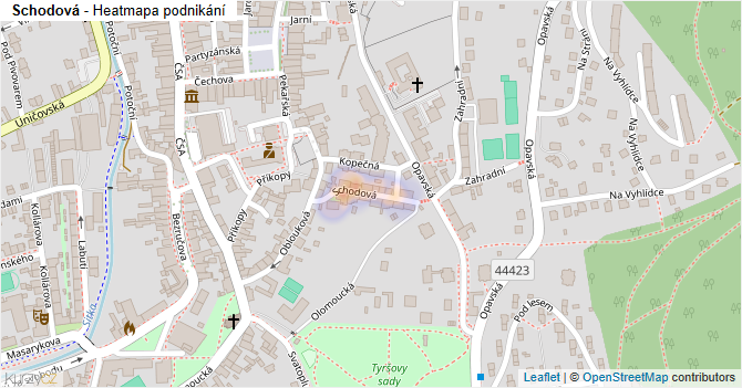 Schodová - mapa podnikání