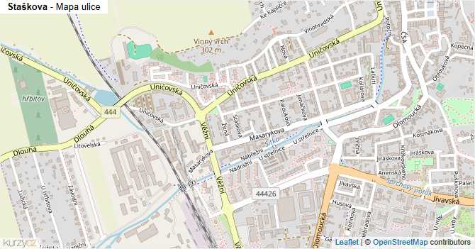 Staškova - mapa ulice