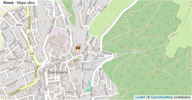 Strmá - mapa ulice
