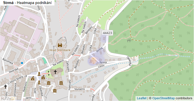 Strmá - mapa podnikání