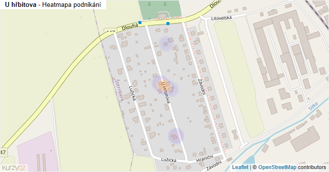 U hřbitova - mapa podnikání