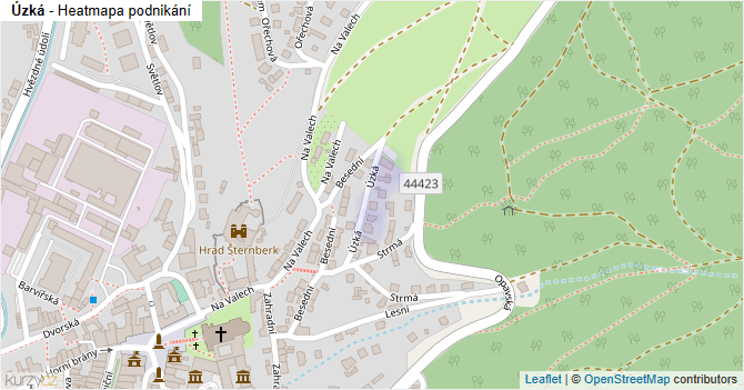 Úzká - mapa podnikání