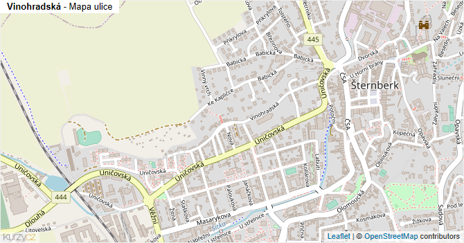 Vinohradská - mapa ulice