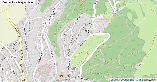 Zámecká - mapa ulice