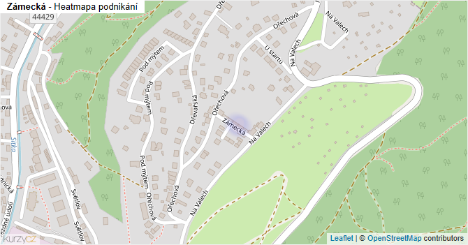 Zámecká - mapa podnikání