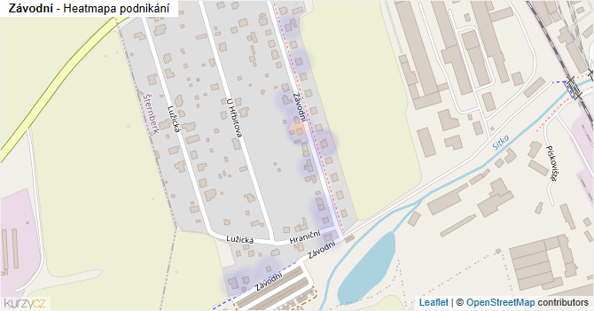 Závodní - mapa podnikání