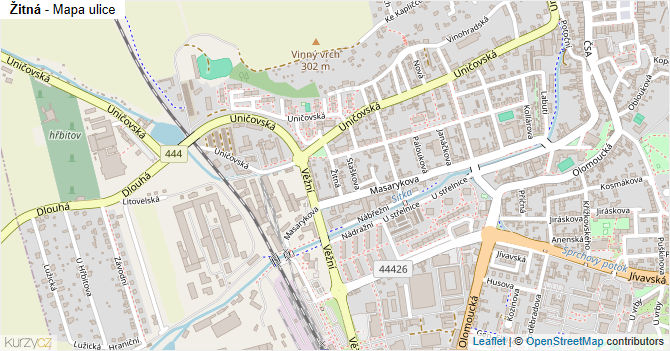 Žitná - mapa ulice