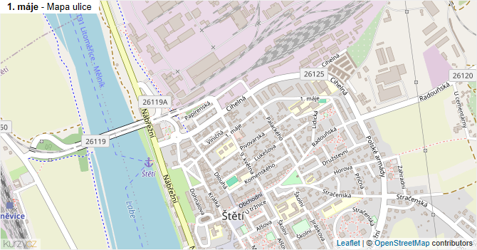 1. máje - mapa ulice