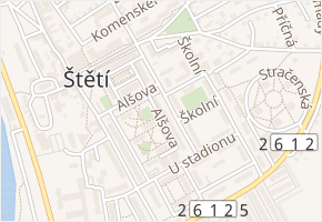 Alšova v obci Štětí - mapa ulice