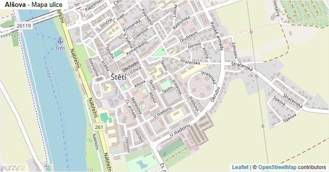 Alšova - mapa ulice